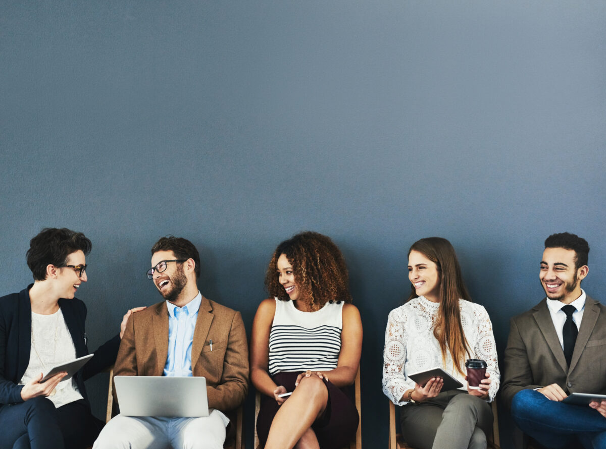 Happy group of young professionals