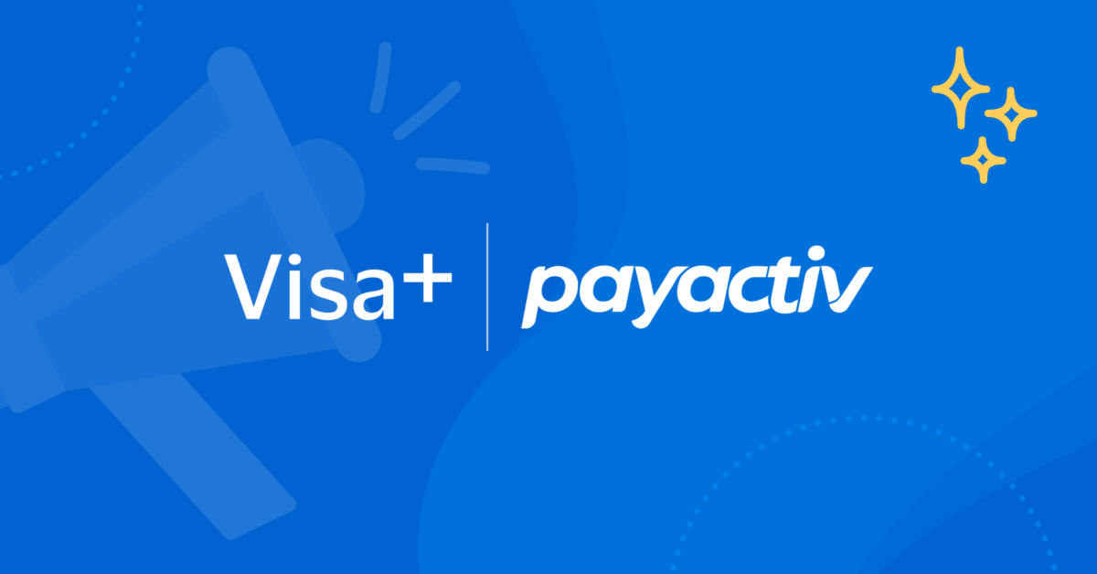 Visa+ and Payactiv Logo for press release announcement