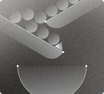 Illustration of coins moving down a chute into a bowl