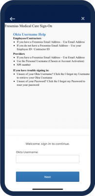 Step 3: Sign in using your Okta network credentials